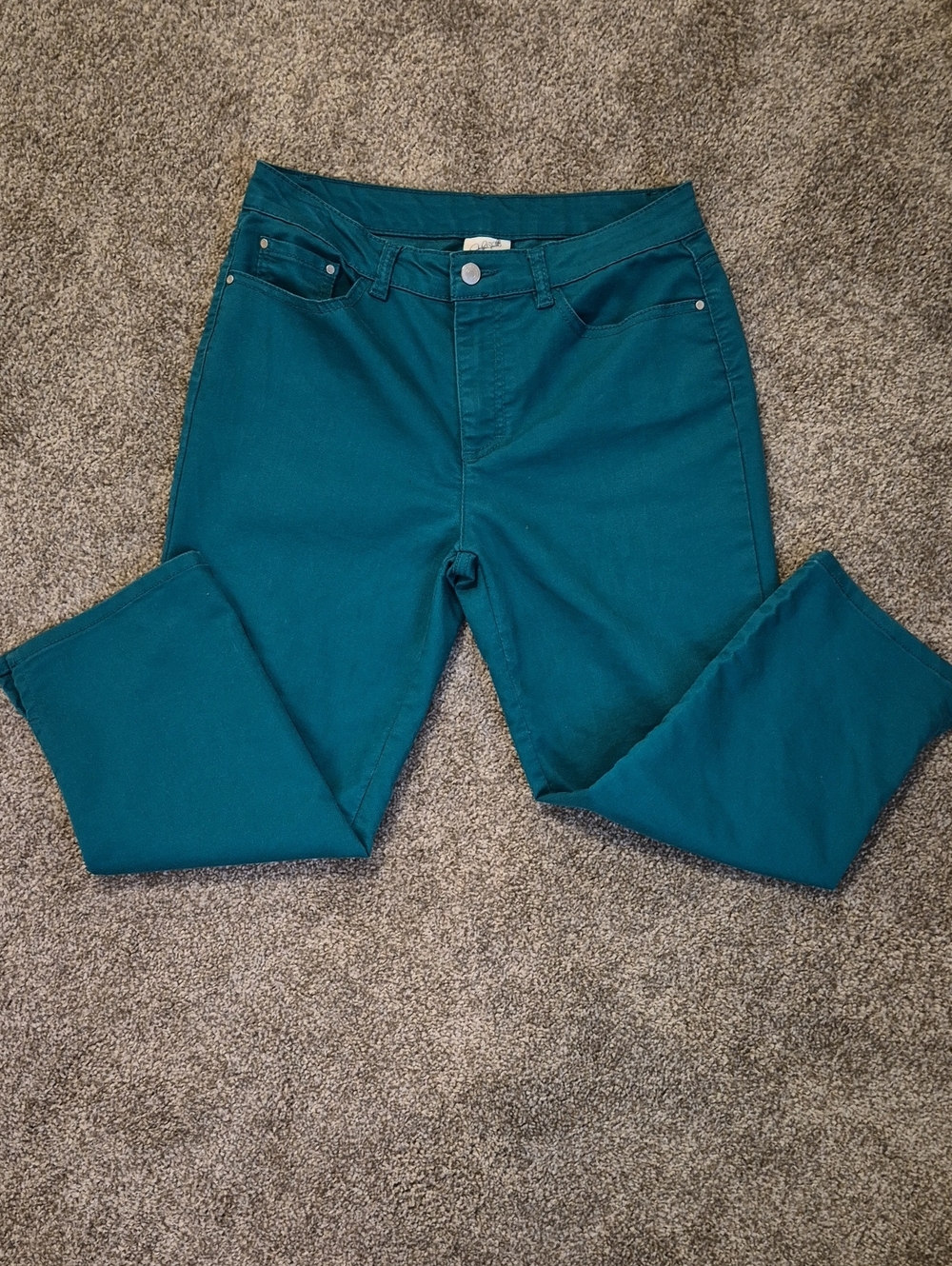 Women's Jaclyn Smith Teal Flare Jeans